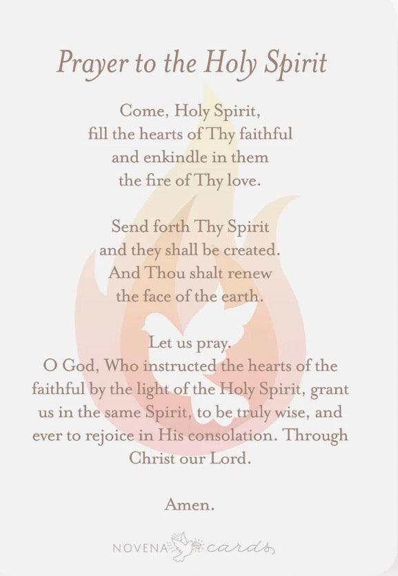 Holy Spirit Prayer Card