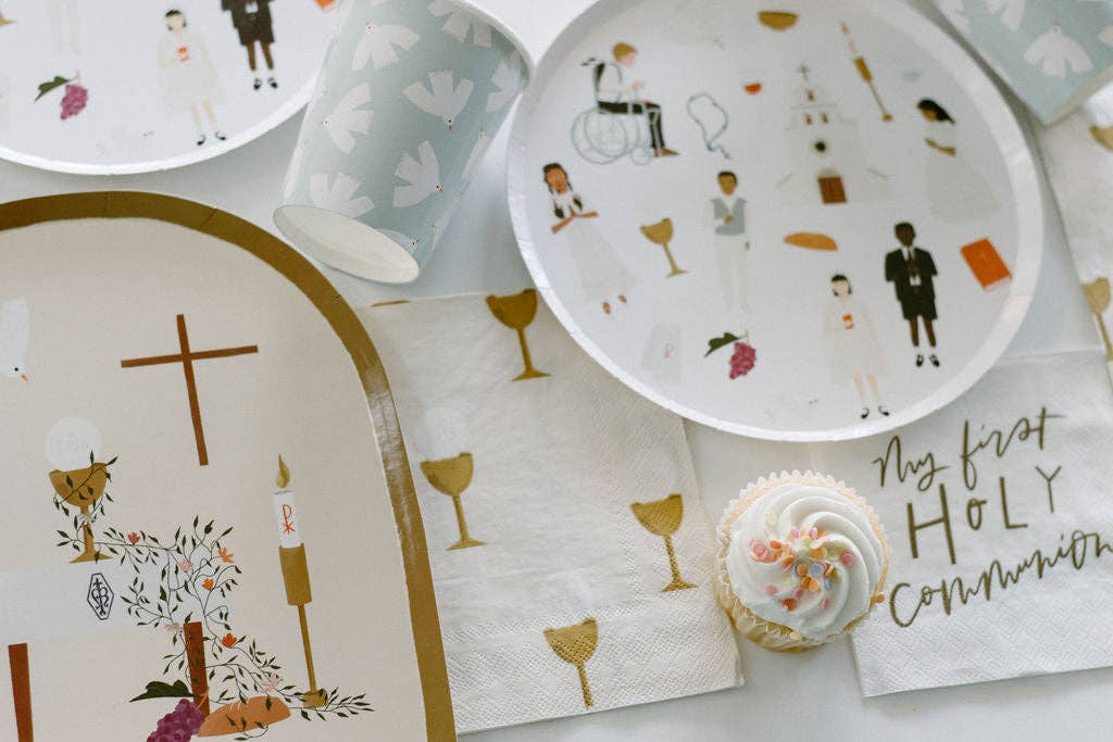 Holy Spirit Dove Paper Cups | Catholic Party Paper Goods