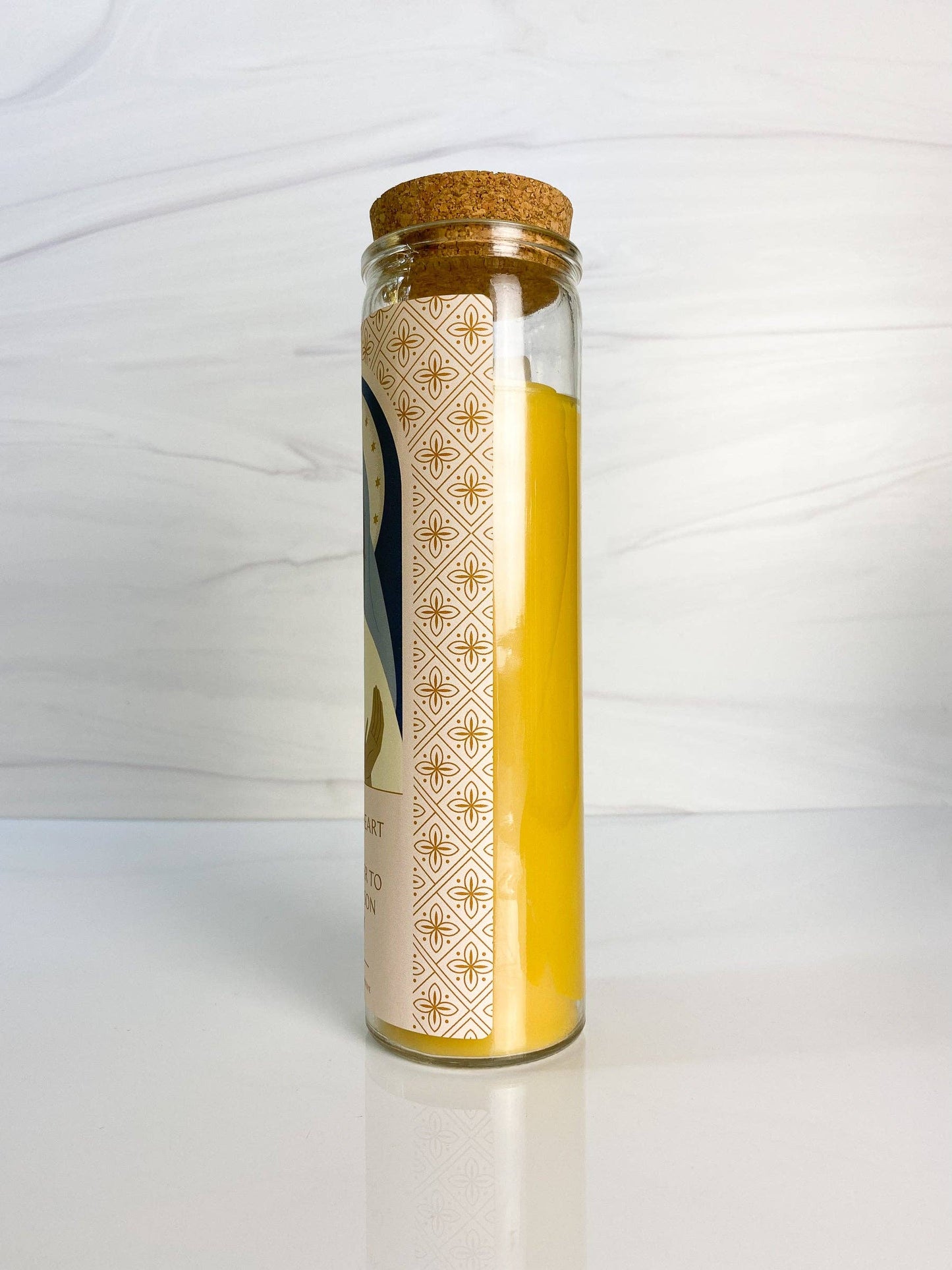 Candle: Immaculate Heart of Mary Votive: Coconut Soy – Rose Petals