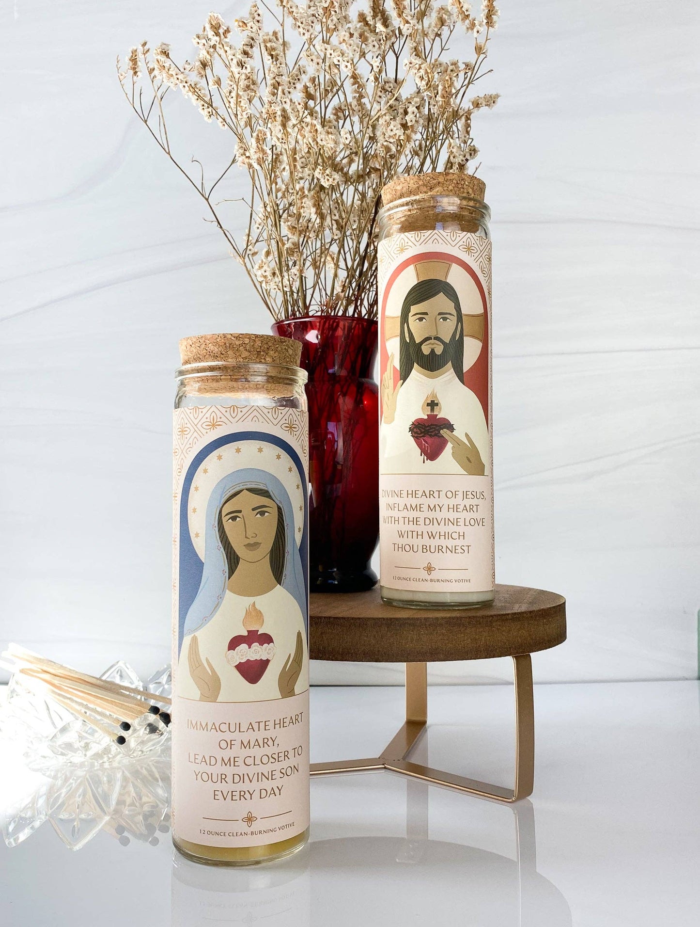 “Smells like a prayer” Candle: Sacred Heart of Jesus Votive: Coconut Soy – Chrism
