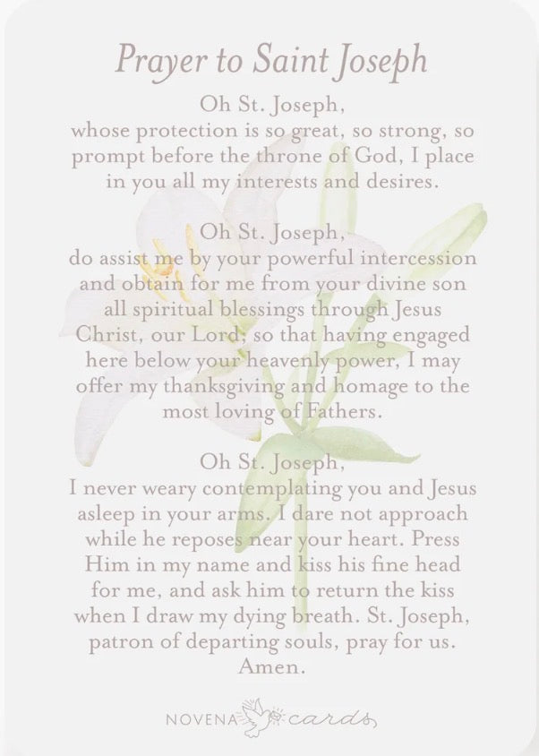 St. Joseph Prayer Card