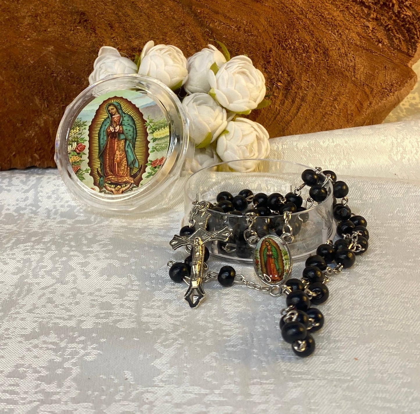 20" Our Lady of Guadalupe Wooden Rosary
