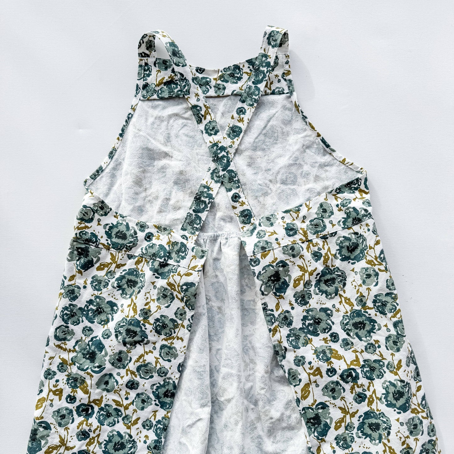 Blue Floral Catholic Christian Bible Scripture Apron