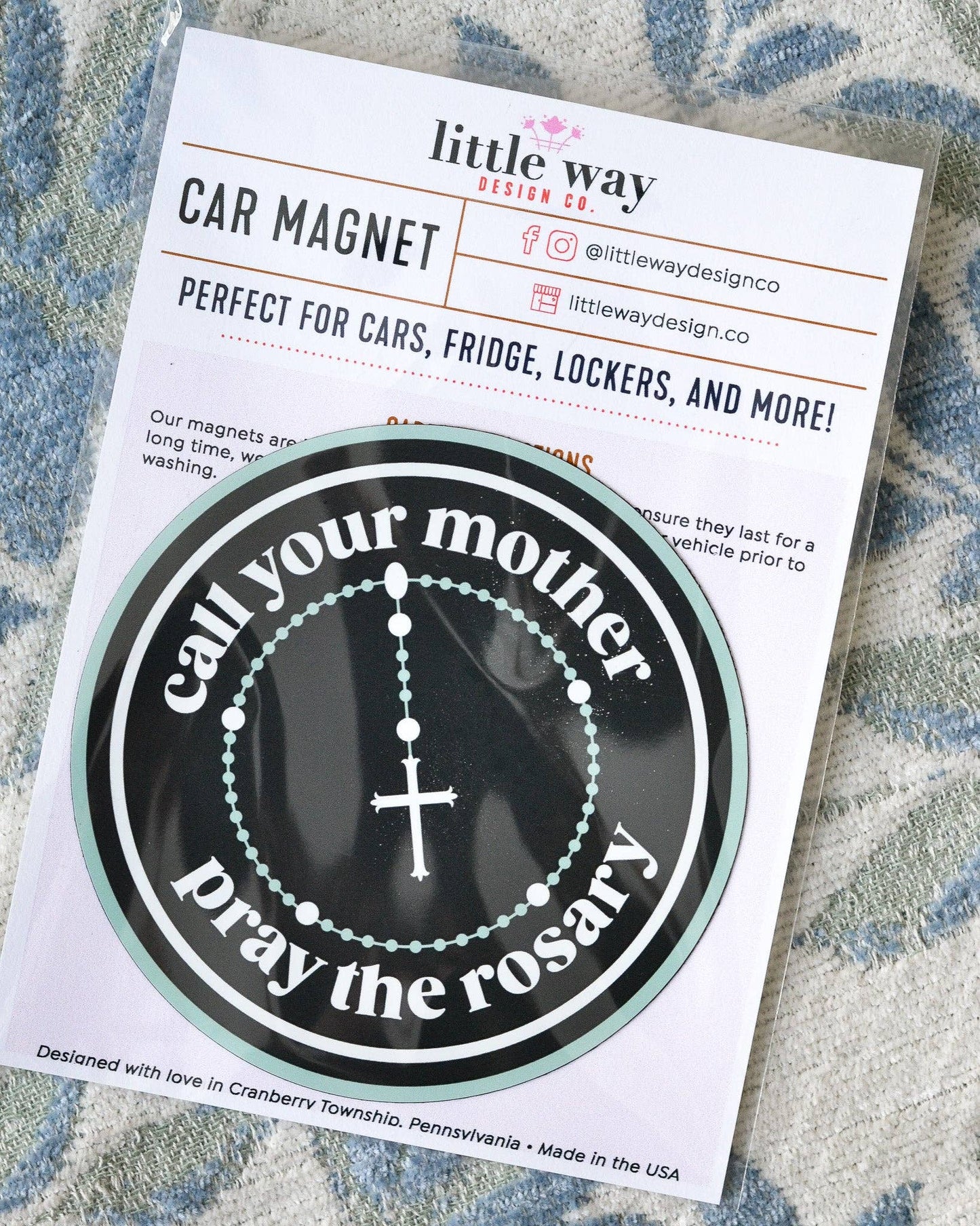 Pray the Rosary Car Magnet