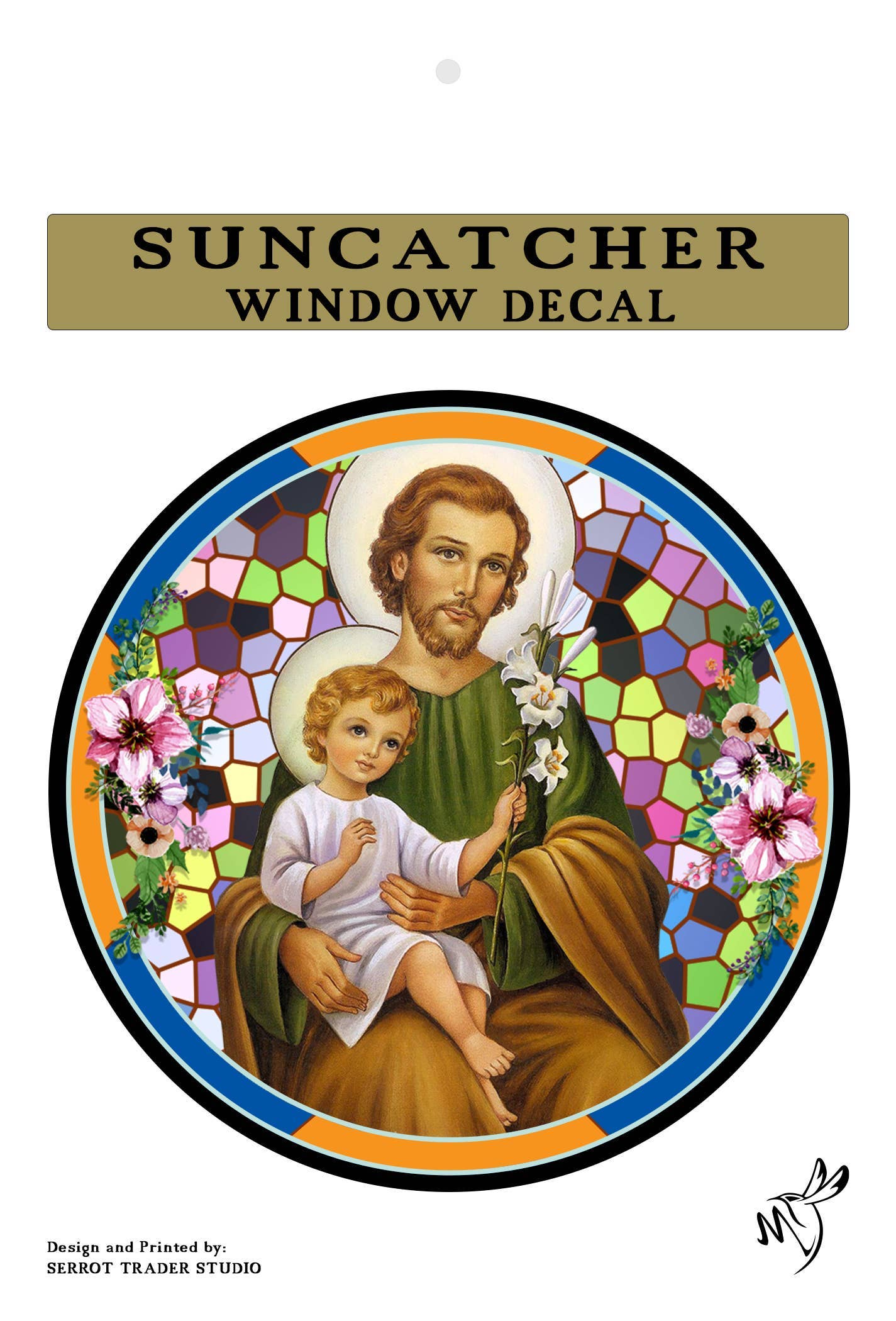 St. Joseph SUNCATCHER Window Sticker   4.5"