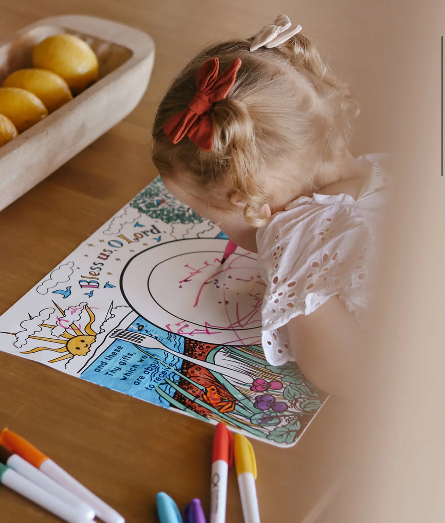 Meal Blessing Reusable Coloring Placemat