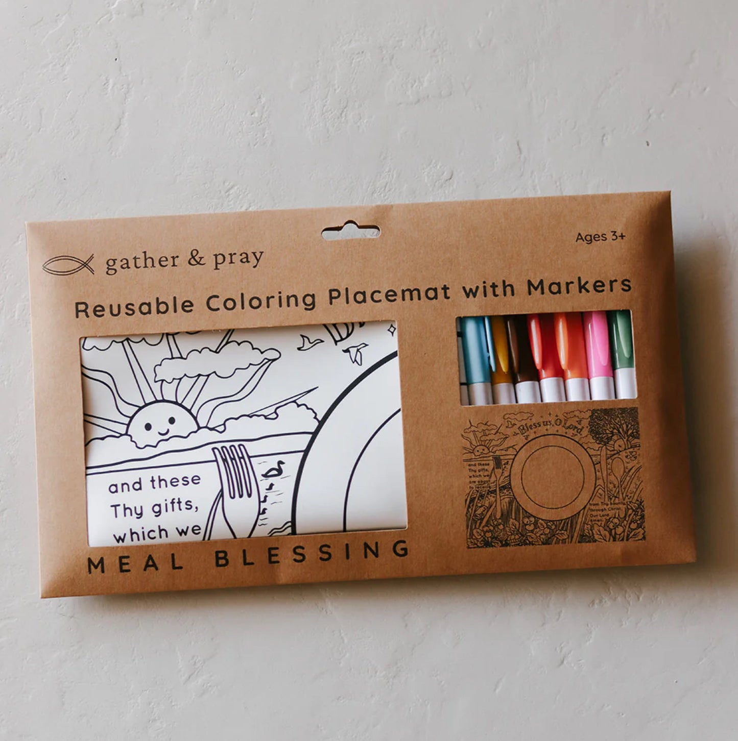 Meal Blessing Reusable Coloring Placemat