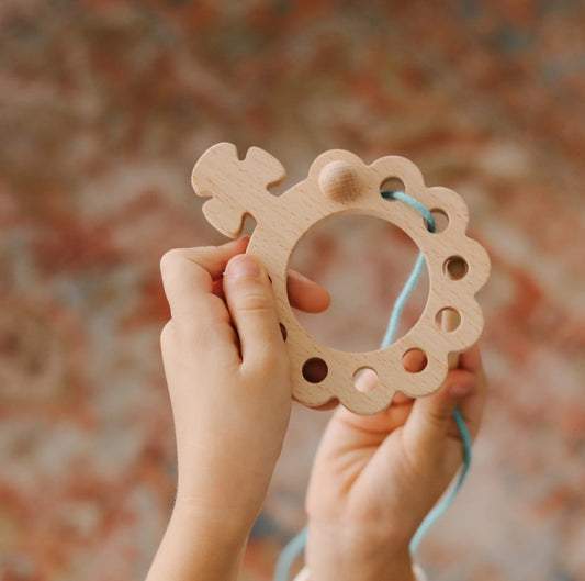 Rosary Decade Wooden Lacing Toy