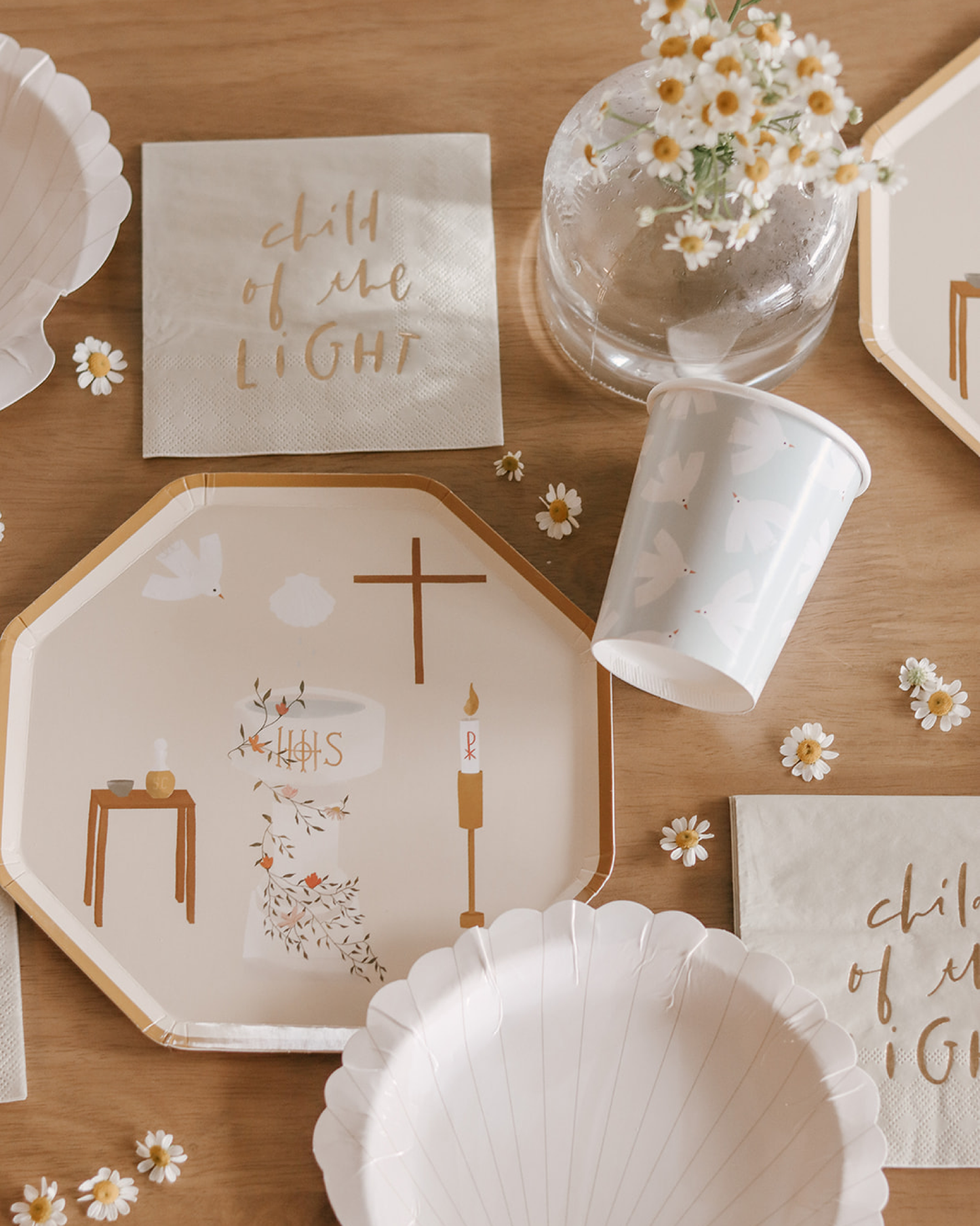 Holy Spirit Dove Paper Cups | Catholic Party Paper Goods