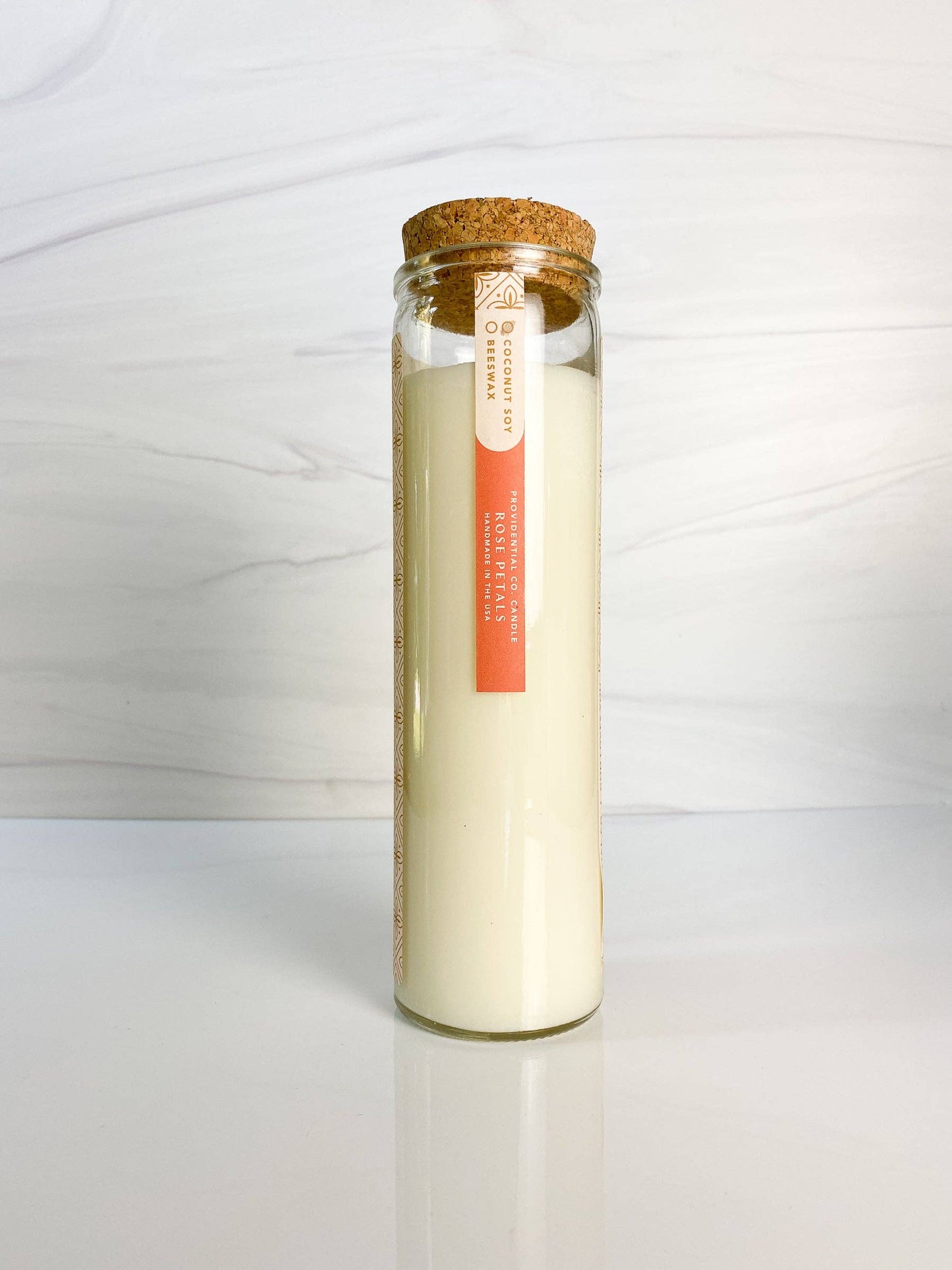 Candle: Immaculate Heart of Mary Votive: Coconut Soy – Rose Petals