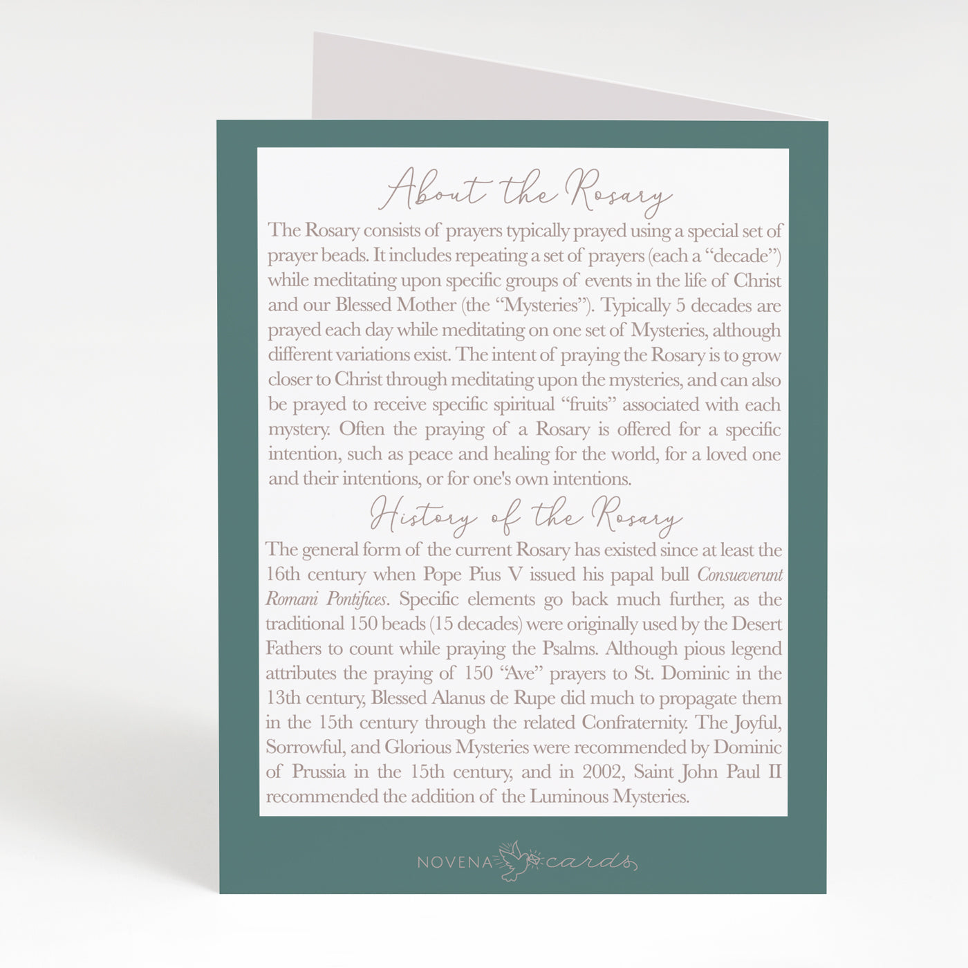 Rosary Card | Titles of Jesus | Christmas
