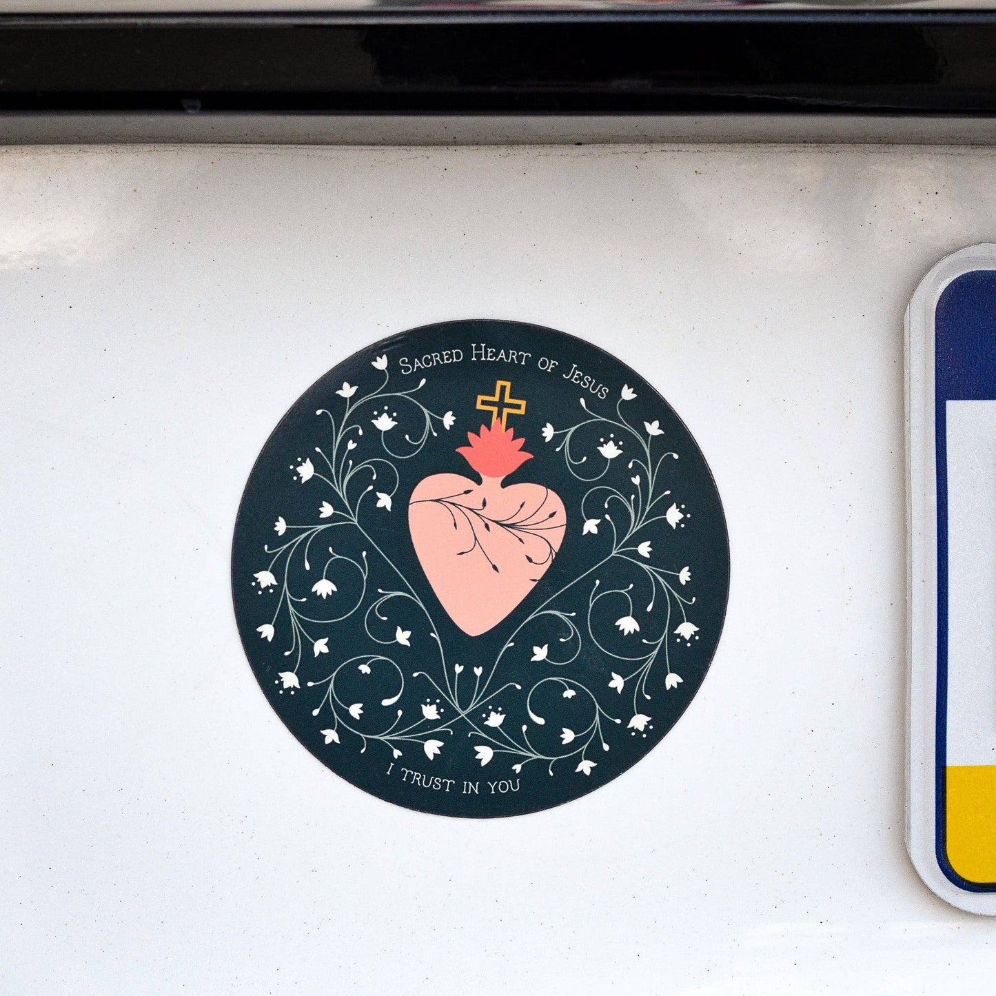 Sacred Heart Catholic Car Magnet