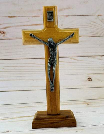 Wooden Cross w/ Stand  7.5”         