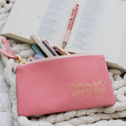 Renewed Day by Day Pencil Pouch | Blossom Pink