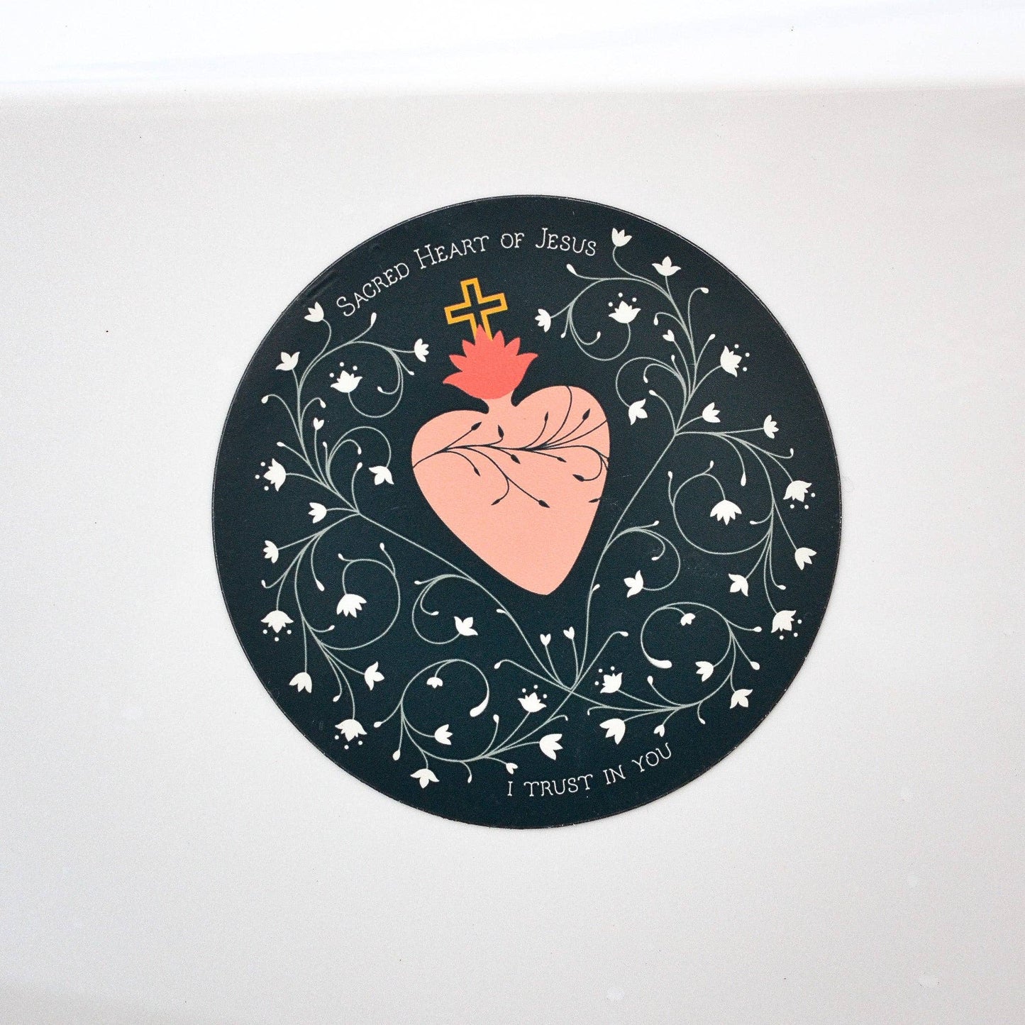 Sacred Heart Catholic Car Magnet