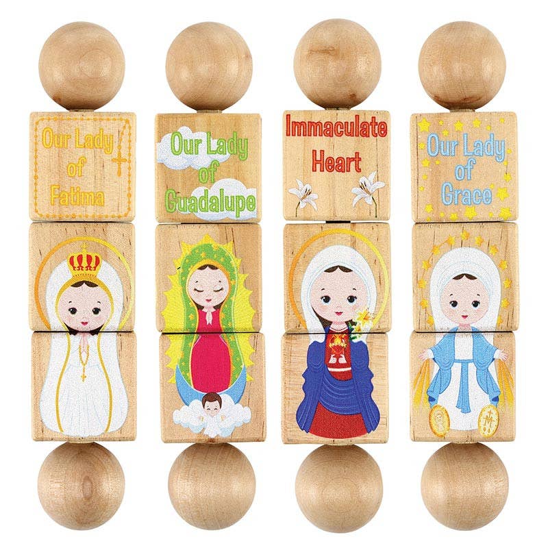 Mother Mary Rotating Puzzle: 6.5" L x 1.5" W