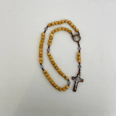 ST BENEDICT Wooden Rosary (18")