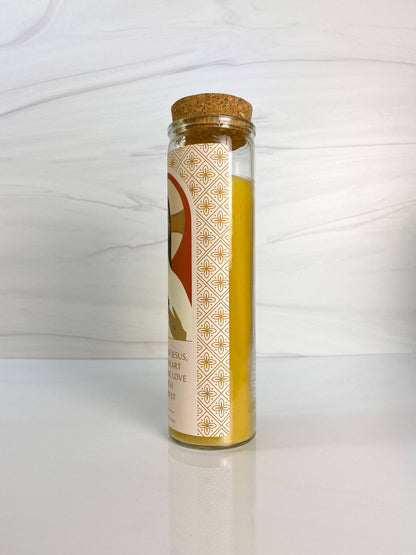 “Smells like a prayer” Candle: Sacred Heart of Jesus Votive: Coconut Soy – Chrism