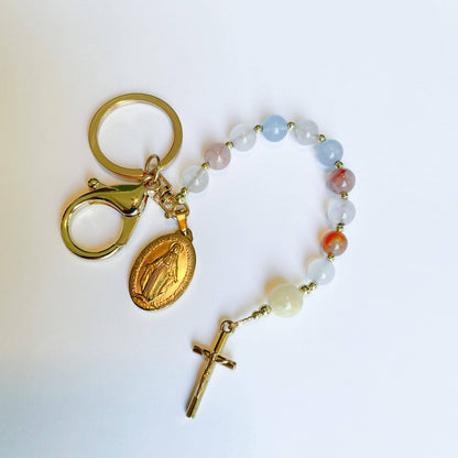 Rosary Decade Charm Keychain