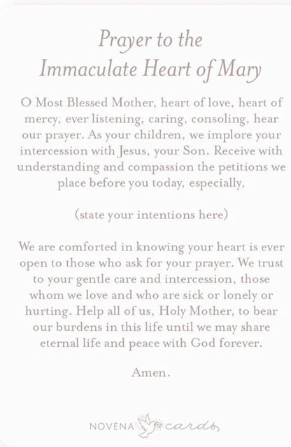 Immaculate Heart of Mary Prayer Card