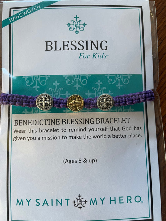 Blessing Bracelet Purple Benedictine Bracelet for Kids