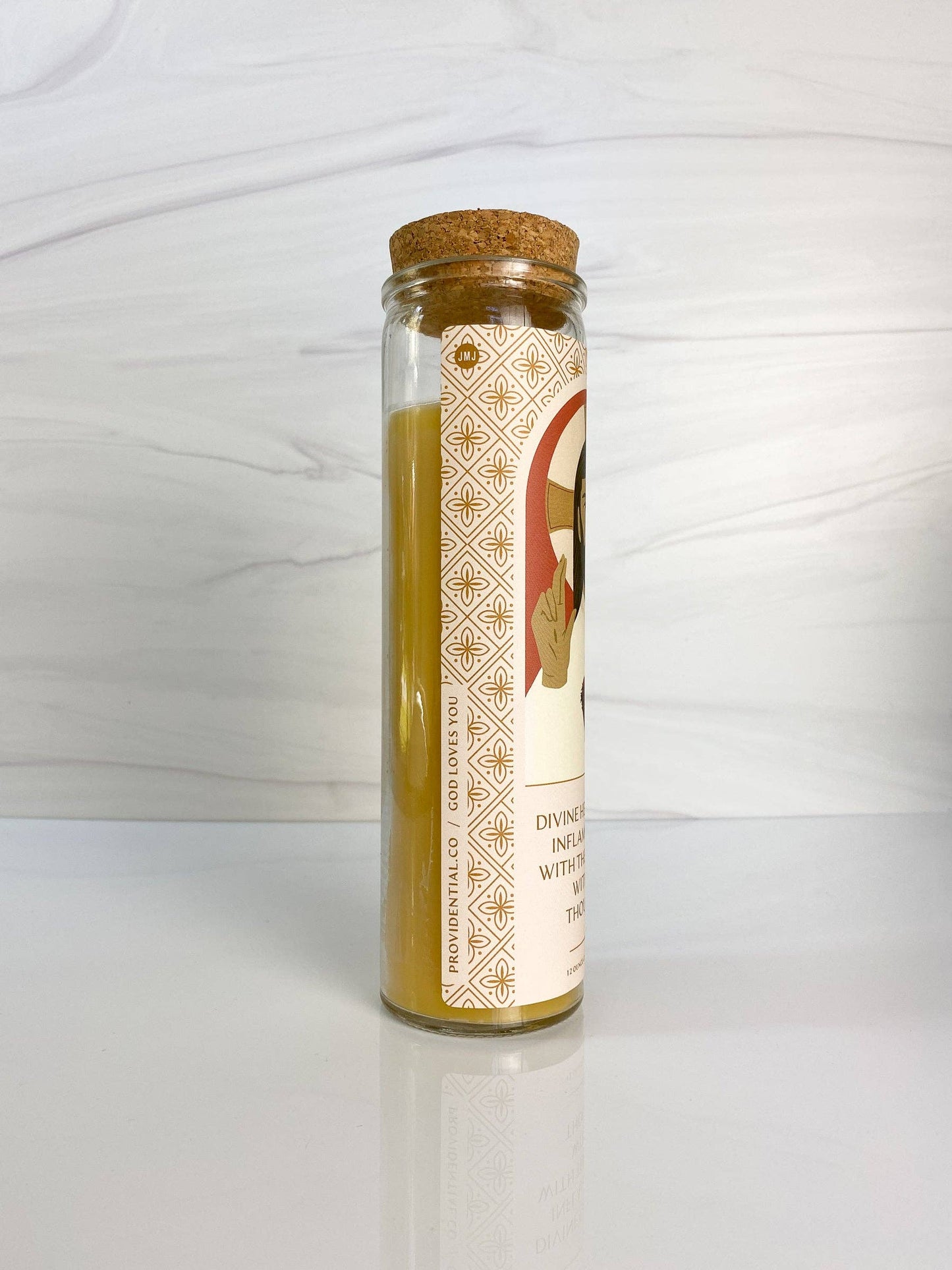 “Smells like a prayer” Candle: Sacred Heart of Jesus Votive: Coconut Soy – Chrism