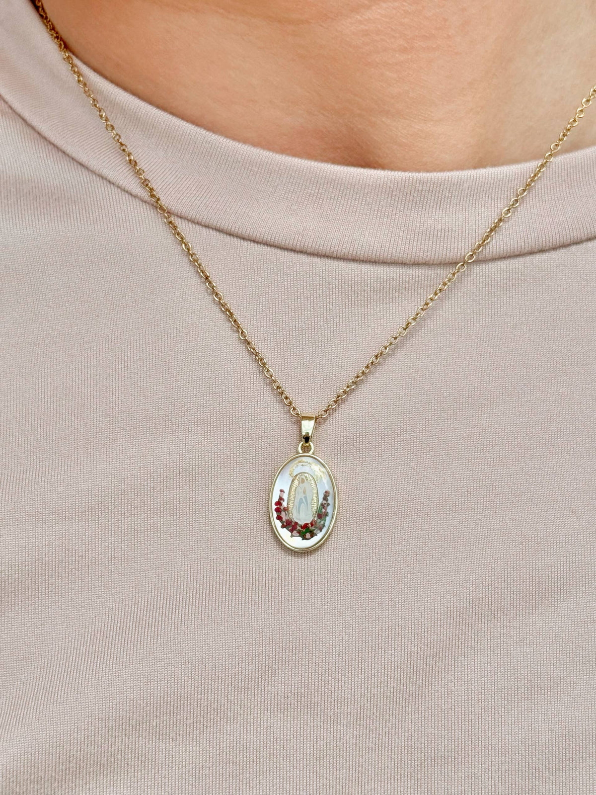 Dainty Our Lady of Lourdes Necklace