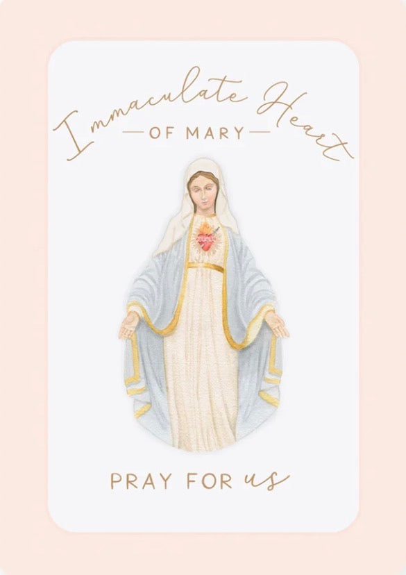 Immaculate Heart of Mary Prayer Card