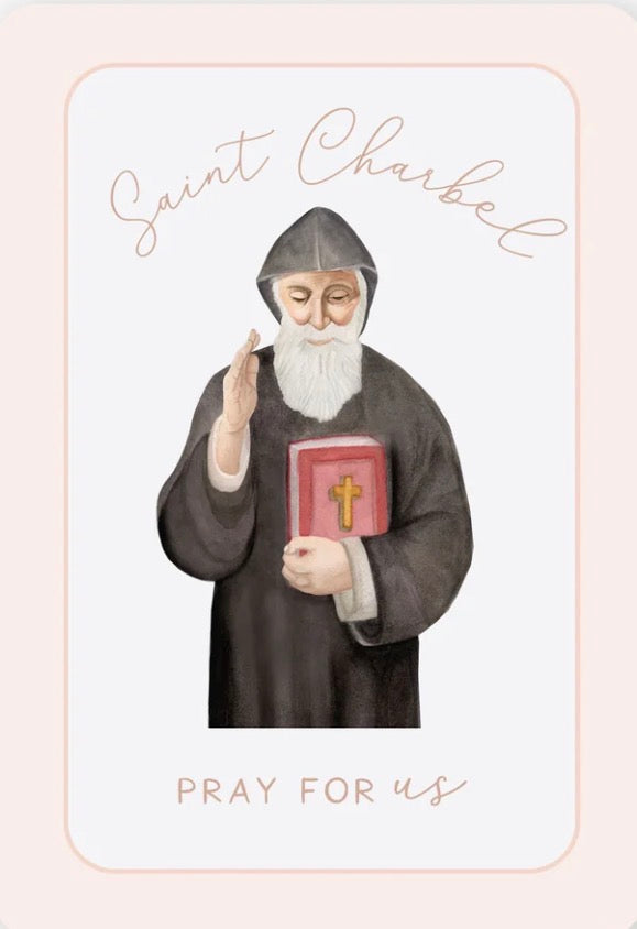 St. Charbel Prayer Card