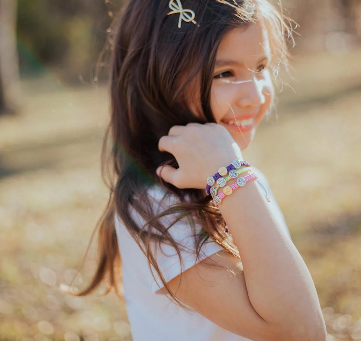 Blessing Bracelet Pink Benedictine Bracelet for Kids