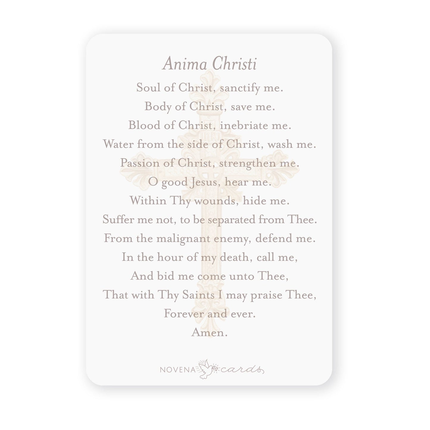 Anima Christi Prayer Card