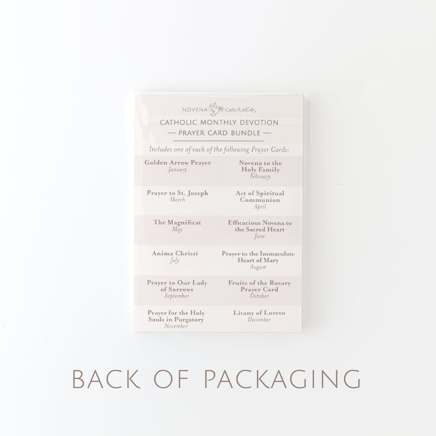 Catholic Monthly Devotion Prayer Card Bundle