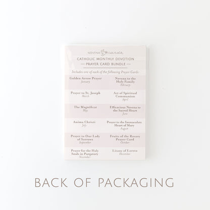 Catholic Monthly Devotion Prayer Card Bundle
