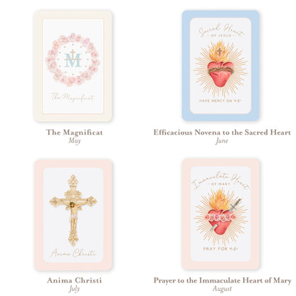 Catholic Monthly Devotion Prayer Card Bundle