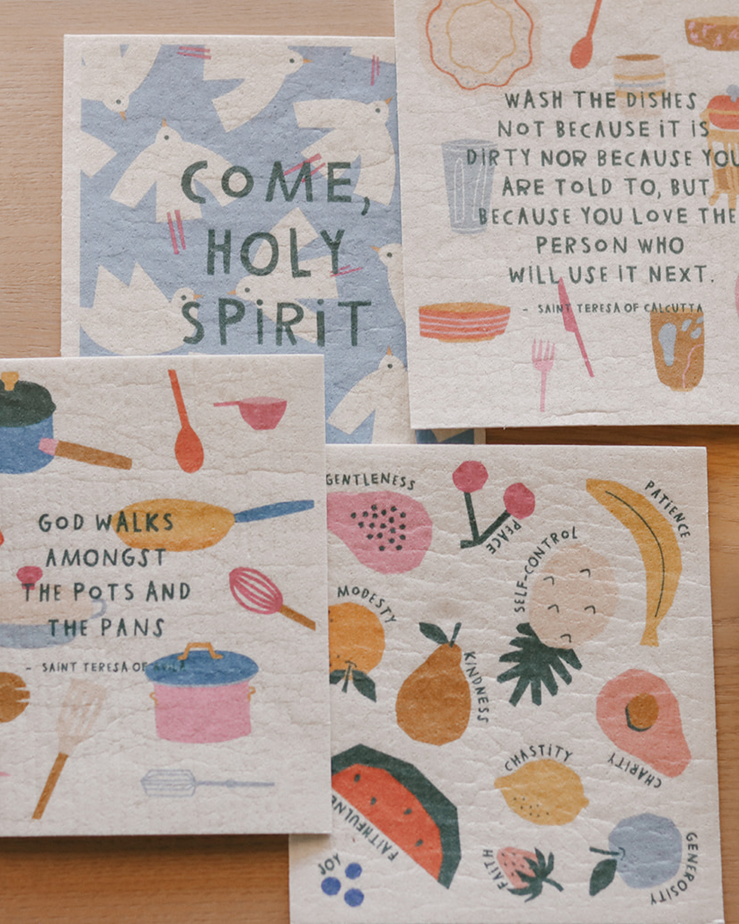 Reusable Paper Towels | Catholic Inspired Towels | Reusable: Pots & Pans