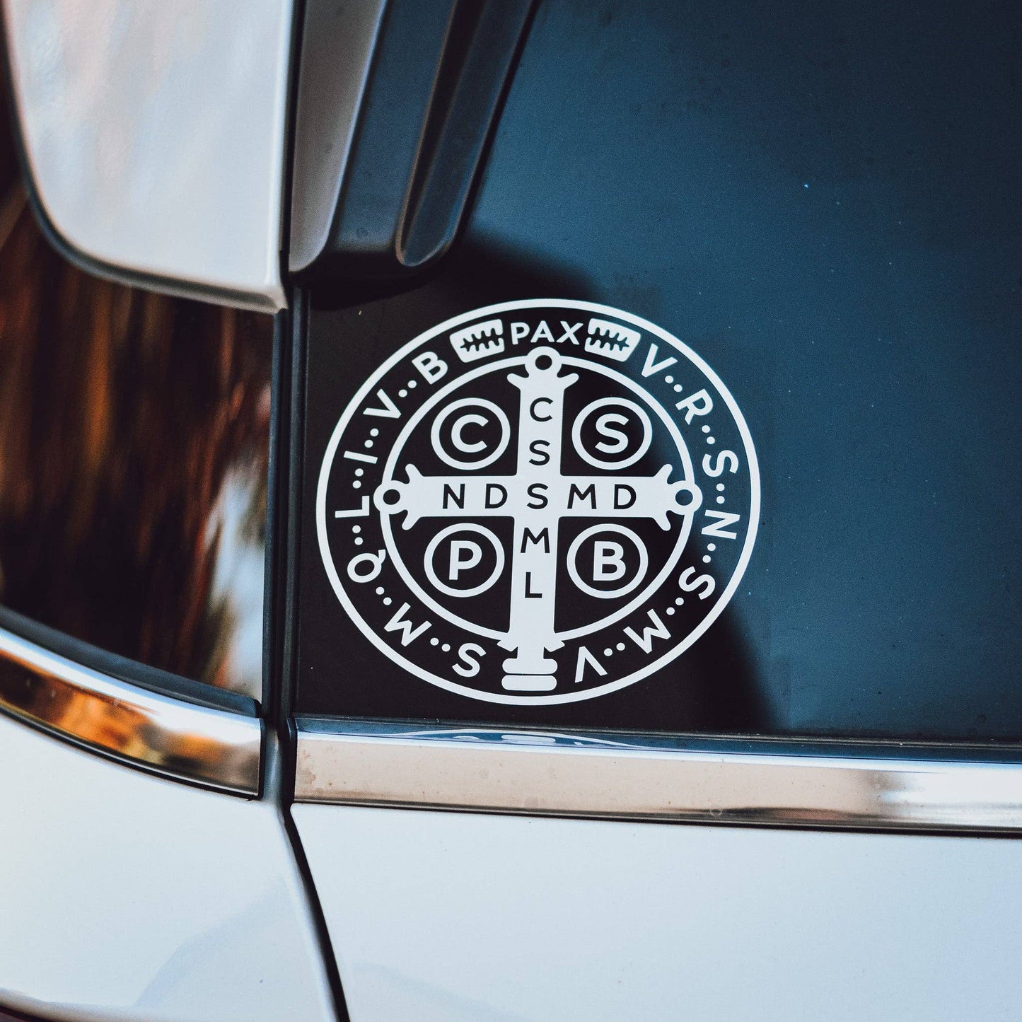 Saint Benedict Medal Catholic Car Decal