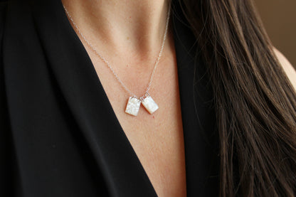 Silver Scapular Necklace Scapular Jewelry Religious Necklace