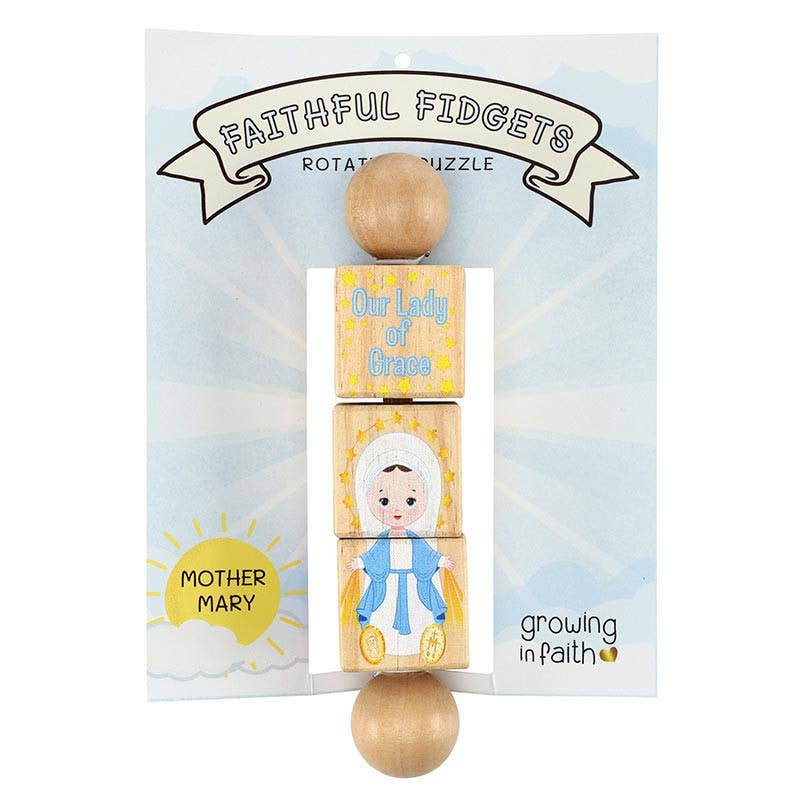 Mother Mary Rotating Puzzle: 6.5" L x 1.5" W