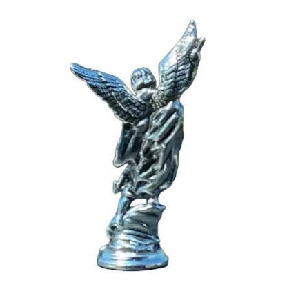 Back of Metallic Michael the Archangel on a white background