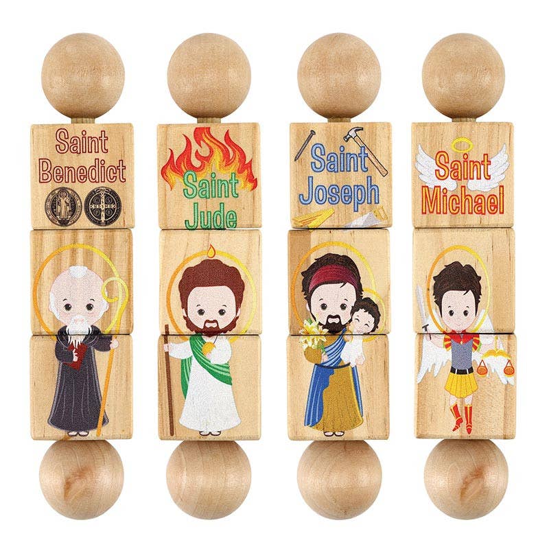 Mighty Men Saints Rotating Puzzle: 6.5" L x 1.5" W