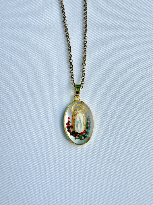 Dainty Our Lady of Lourdes Necklace