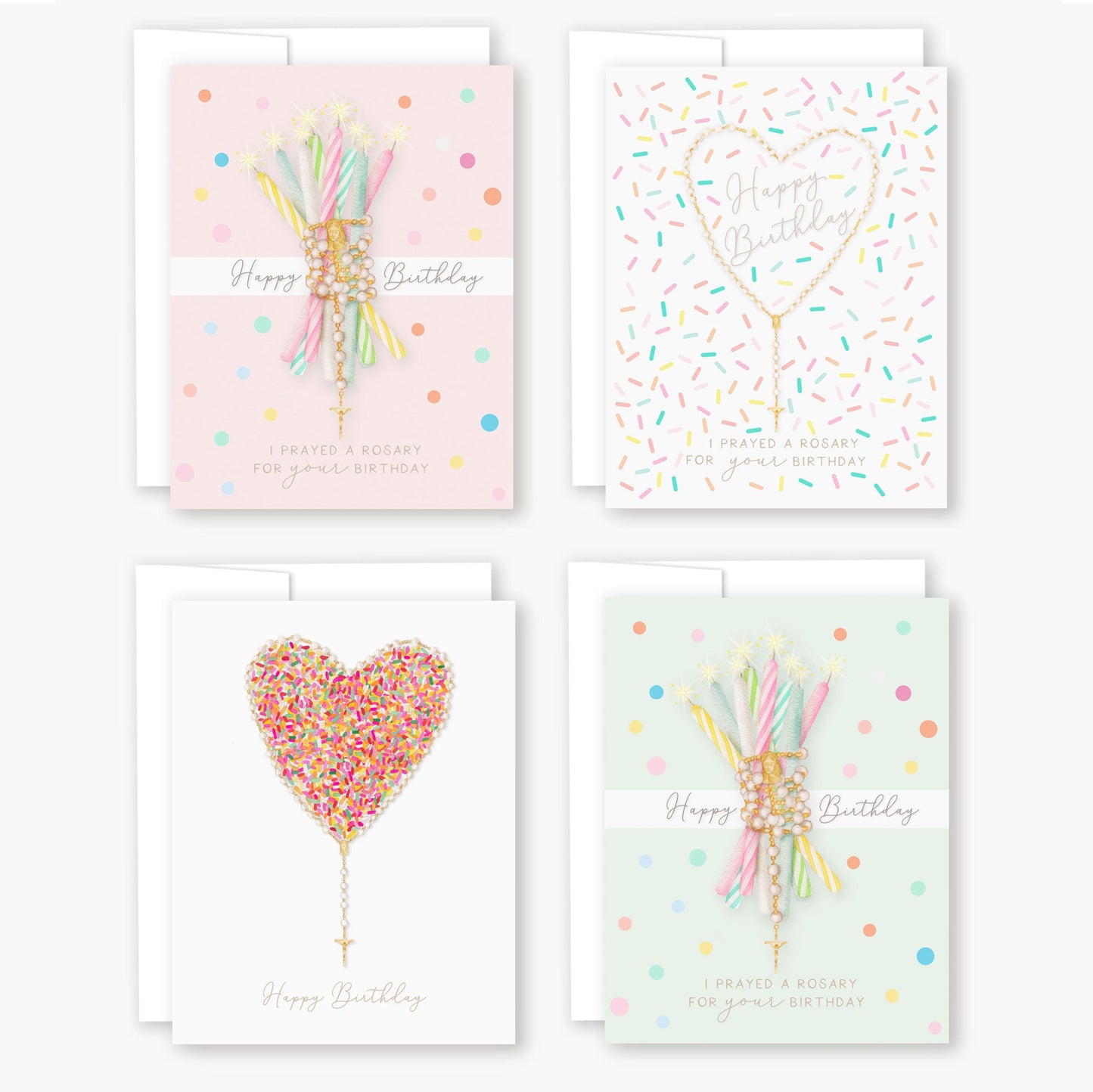 Rosary Card | Mixed Set | Birthday | 4 Pack