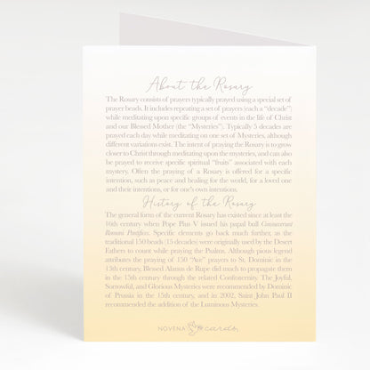 Rosary Card | Sacrament | First Holy Communion